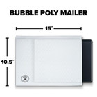 Scotch Poly Bubble Mailer  White  Large  Size 5  Inside Dimensions 10 5 In X 15