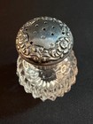 Antique Wilcox Cut Glass And Sterling Dresser Powder Jar