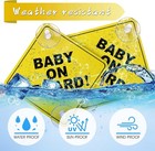 Baby On Board Car Warning Signs  2 Pcs 5 x5  Safety Car Sign With  Style-a