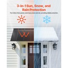 Uimoso Outdoor Window   Door Canopy 80x36 In  Steel Frame  Rust-resistant Design