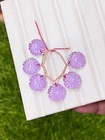 6 Pcs Natural Pink Amethyst Carved Flower Gemstone Beads For Jewelry Making 15mm