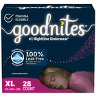 Goodnites Bedwetting Underwear For Girls Xl  95   140  Lbs   28 Count