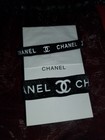 New Chanel Black   White Hair Tie Elastic Vip Gift Hair Ties Wristbands Lot Of 2