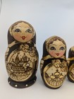 Russian 7-piece Woodburned Matryoshka Nesting Doll Set