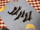 6 Mcm Vintage Amber Art Glass Hand Blown Stretch Animal Figures 5-6  Long