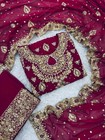 Designer Heavy Faux Georgette Kurta Palazzo With Dupatta For Wedding
