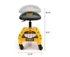 New  24 In  H X 16 In  W X 16 In  D Adjustable Shop Stool With Casters Dxstah025