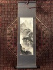The Great Wall Of China Hanging Scroll Hand-painted Landscape  Signed - Red Seal