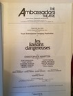 Les Liaisons Dangereuses - Alan Rickman -  1986 London Theatre Programme