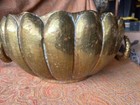 Vintage Mcm Mid Century Modern Hammered Brass Metal Planter Bowl Italy Italian