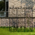 2x Heavy Duty Metal Garden Trellis Fence Plant Climbing Aid Lattice Outdoor Yard