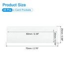 45 Pcs Self Adhesive Index Card Pockets With Top Open  2 8  X 1  Label Holder
