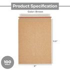 100 - 9 X 11 5 Kraft Rigid Photo Shipping Flats Cardboard Envelope Mailers