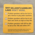  kk   Anti Labour  Club Gambling Legislation  Beer Coaster  Julia  Gillard