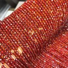 2 3 4 6mm Micro Faceted Round Red Cubic Zirconia Loose Beads For Jewelry Making