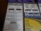 8 Packs Mustad Snelled Bronze Fishing Hooks Size 6  6 Lb Test Line  48 Hooks