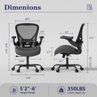 Mesh Home Office Chair With Lumbar Support Comfortable Seat Computer Chair Black