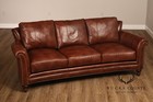 Bradington Young Richardson Stationary Leather Sofa
