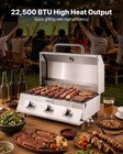 Vevor Tabletop Gas Grill 3-burner Portable Propane Grill Stainless Steel Outdoor