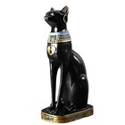 Egyptian Cat Goddess Bastet Statue  Ancient Egypt Bast 9 4 Inch Tall Black
