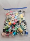 Vtg Lot Of 90 Sewing Thread Spools Mixed Brands Colors Spool Size