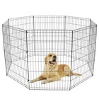 36 Inch 8 Panels Dog Playpen Crate Fence Pet Play Pen Durable Dog Kennel 