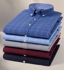 Mens Oxford Shirts Formal Business Long Sleeves Cotton Casual Dress Shirts Tops