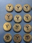 Lot Of 20 Vintage New York City  y Cutout  Mta 1970s Large Subway Tokens