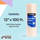 Clear Transfer Tape For Vinyl - 12  X 100  Roll  Made In Usa  Premium 