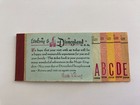 1963 Disneyland Child Partial 15 Adventure Ticket Book E D C B   A Coupon Disney