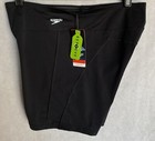 Speedo Size L Endurance Repreve Women s Black 5 5  Stretch Swim Shorts Nwt