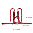 Pair Of Red 2  4 Point Buckle Harness Racing Seat Belts Shoulder Straps Atv Utv