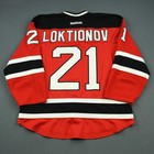 2013-14 Andrei Loktionov New Jersey Devils Game Used Worn Hockey Jersey Meigray