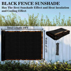 Fence Privacy Screen -  3 x10  Black Privacy Fence Screen Outdoor Shade Balcony