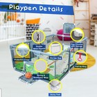 Large Baby Playpen With Foldable Mat - 71   47  Indoor Outdoor Playpen For Bab   