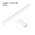2pcs Clear Rigid Pvc Pipe 29 32  23mm Id X 1  25mm X 1 3ft 0 04  Tubing