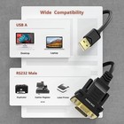 Usb To Rs232 Db9 Serial Cable Male Converter Adapter With Ftdi 10ft  Black 