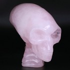 4 0    Rose Quartz Crystal Carved Crystal Alien Skull  Realistic crystal Healing