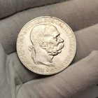 1907 Austria 5 Corona Silver Coin Emperor Franz Joseph I Austro-hungarian Gb07db