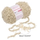 Fur Yarn Polyester Yarn Fluffy Chunky Yarn Cream White For Crocheting 50m