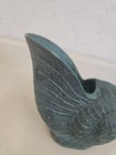 Vintage Mcm Solid Brass Bronze Sea Shell Nautilus Planter  Patina  Gh8