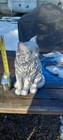  Vintage Ceramic Beautiful Grey Kitty 12 Inches Tall 