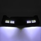 For Hummer H3 Front Upper Fiberglass Sun Visor Roof Painted Black W led Drl