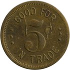 Detroit  Michigan Mi Pennell s Saloon Maverick Good For 5   Trade Token
