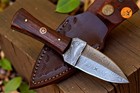 Custom Hand Made Forged Damascus Steel Throwing Boot Knife  869