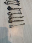 Lot Of 15 Vintage Silver Souvenir Spoons From Various Locations