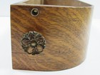 Vintage Antique Sewing Machine Cabinet Tiger Wood Drawer Bentwood Curved  1