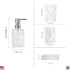 4-piece Clear Bathroom Accessories Set - Toothbrush Holder  Soap Dispenser  