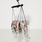 Elephant C  1930   s Handcrafted Vintage Marionette On A String Puppet Wooden Vgc