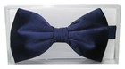 100  Silk Bowtie Solid Navy Blue Color Mens Bow Tie For Tuxedo Or Suit